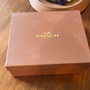 Coach New York Empty Heavy Duty shoe storage gift box brown